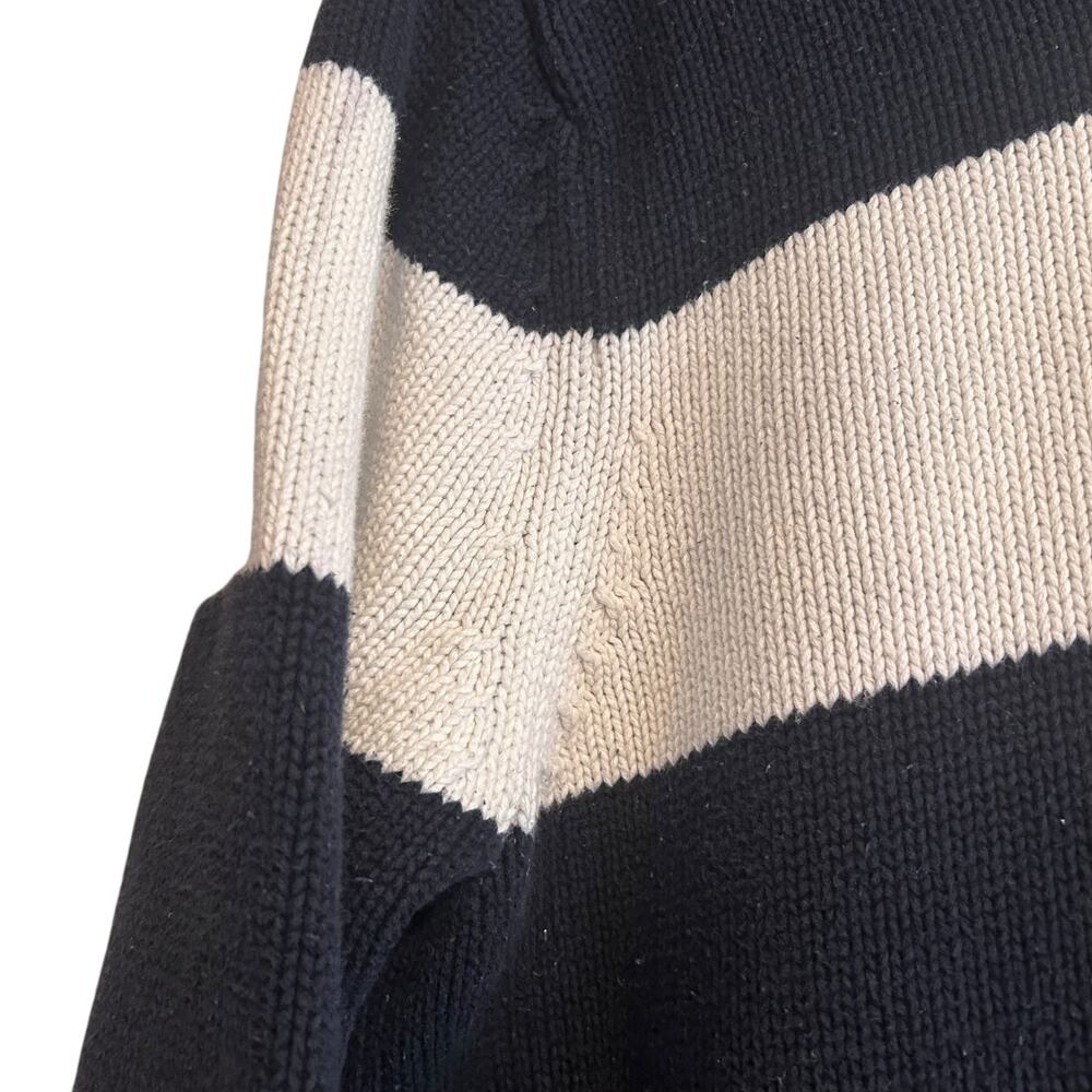 American Eagle Blue White Knit Sweater Men Sz XL Shawl Collar Winter Cabin Style - Picture 11 of 16